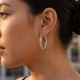 thumbnail image 2 of MULA 925 Sterling Silver Hollow Patterned Hoop Earrings, Retro Earrings Gifts for Her, 2 of 7