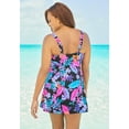 thumbnail image 2 of Swim 365 Women's Plus Size Princess-Seam Swim Dress, 2 of 6