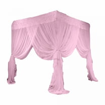 AUQ Elegant Curtain Net Bed Canopy Lace Princess Canopies Netting Elegant Lace Canopy Net No Frame Required for Easy Setup Fit for Twin Full Queen and Beds Enhance Your Bedroom