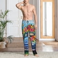 thumbnail image 2 of Kdxio Floral Truck Welcome Print Men's Sleep Pajama Pant Lounge Pants with Pockets-Small, 2 of 6