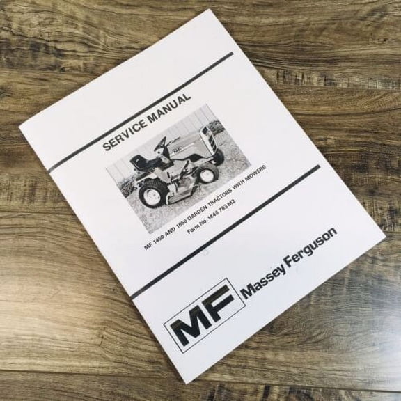 Massey Ferguson MF 1450 & 1650 Garden Tractors W/ Mowers Service Manual Repair