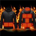 thumbnail image 3 of Bewildely Chaqueta calefactable, abrigo calefactor de masaje para mujeres y hombres, temperatura constante con 3 niveles de calefacción, 8 zonas de Suministros térmicos No.2 Bewildely HA046946-02, 3 of 6