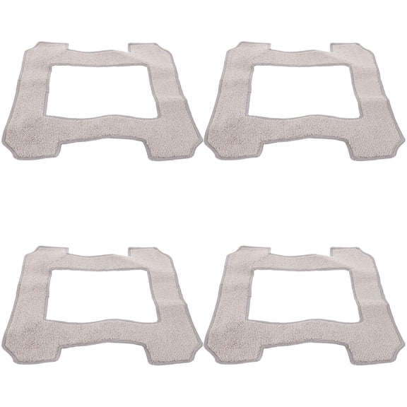 MOKKHNB 4-Pack Light Grey Mop Cloth Pads for Robot Vacuum Cleaner and Window Cleaning, Fabric for Home Use