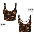 thumbnail image 5 of Picia Halloween With Pumpkins Sports Bra for Women,Padded Strappy Sports Bras Medium Support Yoga Bra with Removable Cups,Running Yoga Bra-XX-Large, 5 of 9