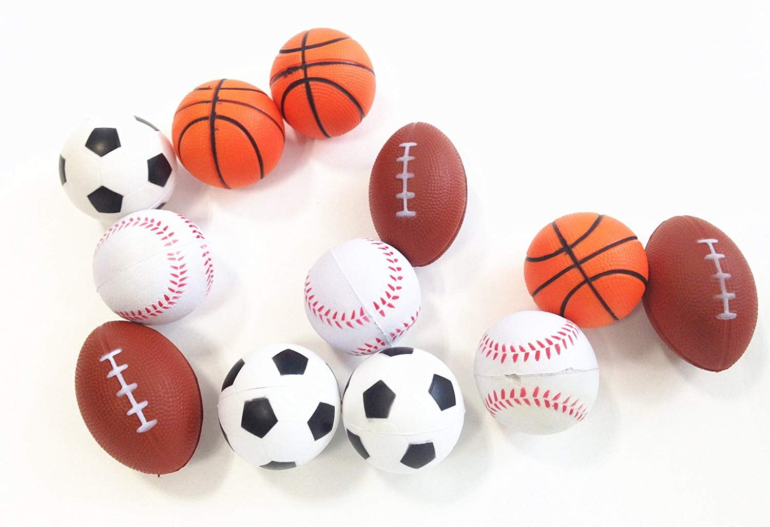Dazzling Toys Set of 24 Sports Balls for Kids - Soccer Ball, Basketball