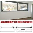 thumbnail image 3 of SecurityMan Adjustable Window Bar, Heavy-Duty Iron Lock for Horizontal or Vertical Use, Childproof, 14.25"–37",  Chrome, 3 of 7
