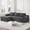 Left Facing Chaise-Grey, variant on Boneless Sectional Sofa Couches for Living Room, Corduroy, L-Shaped, 94.5" Right Facing Chaise, Green