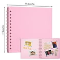 thumbnail image 2 of Jpxdew Loose Leaf Album,DIY Wedding Baby Commemorative Scrapbook Album,DIY Scrapbook Photo Album,Memory Keeping Album Photo,Commemorative Scrapbook Kit Memory,Pink,7x7in, 2 of 3