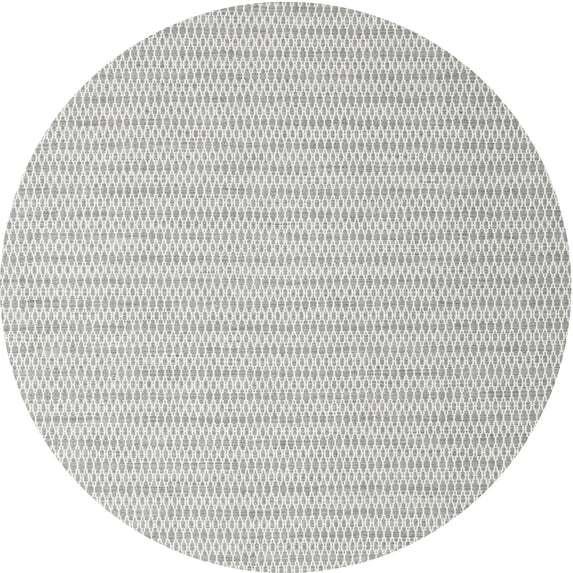 Ahgly Company Machine Washable Indoor Round Contemporary Dark Goldray Area Rugs, 3' Round