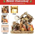 thumbnail image 6 of Christmas Nativity Tabletop-Set Figurine Resin Figurines Ornaments Set with LED Light Tabletop Decoration Nativity Scene Figurine Decoration Christmas Home Decoration, 6 of 8