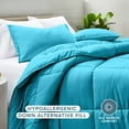 thumbnail image 3 of Bare Home Down Alternative Comforter Set - 3-Pieces - All Seasons - Queen, Aqua, 3 of 8