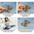thumbnail image 5 of Uxcell Letters H Patches Leopard Iron-On Letters H Patch 6CM/2.36" Hot Melt Adhesive Process for Clothing Repair 3PCS, 5 of 6