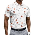 thumbnail image 3 of BRANROY Halloween Button Down Shirts Men - Funny Graphic Short Sleeve Casual Summer Hawaiian Tops with Novelty Print and Lightweight Breathable for Tropical Getaway,White S, 3 of 6