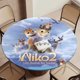 thumbnail image 5 of Niko (película)-theme Fitted Round Tablecloths Elastic Edged Table Covers Waterproof Table Cloth for Kitchen Holiday Party Tables Decor 120cm, 5 of 6
