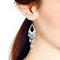 thumbnail image 2 of Exquisite Chandelier Stunning Mobile Sterling Silver Dangle Earrings, 2 of 5