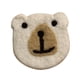 thumbnail image 2 of Posavasos de fieltro con diseño de oso lindo, suaves, antideslizantes y aislantes para tazas de café, de color blanco, en un solo tamaño, 2 of 8