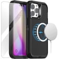 thumbnail image 1 of Faben-pour iPhone 14 Pro Étui(6.1 Pouces) avec Protecteur d'Écran en Verre+kit de Conversion Magsafe, Protection contre les Chutes Robuste Antichoc 3 Couches Militaire Durable, 1 of 4