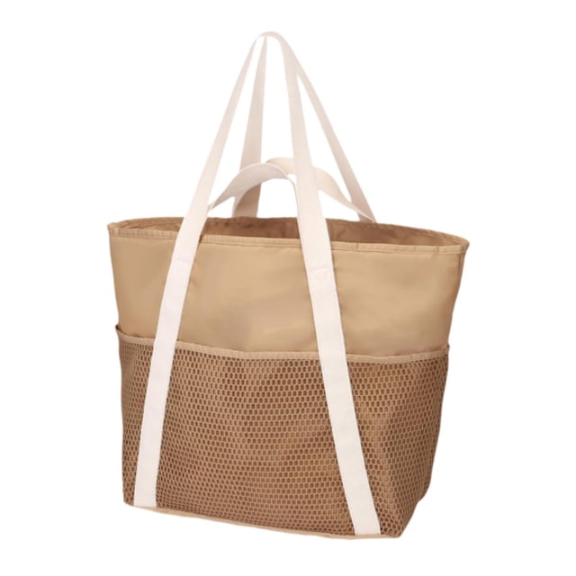 Bolso de playa de tela Oxford, bolso de hombro informal para conciertos, para mujer, para natación Marrón