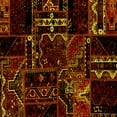 thumbnail image 1 of Ahgly Company Indoor Square Patchwork Yellow Transitional Area Rugs, 4' Square, 1 of 4