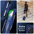 thumbnail image 5 of SaniMore Case for Samsung Galaxy Tab A9 8.7" 2023 SM-T550/P550, Shockproof Shoulder Strap 360° Rotating Handle Bracket Pencil Holder Tri-layer Hybird Anti-drop Kids Shell, Black+Navy, 5 of 10