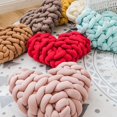 thumbnail image 3 of POINTERTECK Handmade Weave Knot Cushion Heart Shaped Macaron Color Cushion Decor Home Home Heart Shaped Cushion Handmade Weave Knot Cushion Heart Shaped Macaron Color Cushion Decor  Khaki, 3 of 6