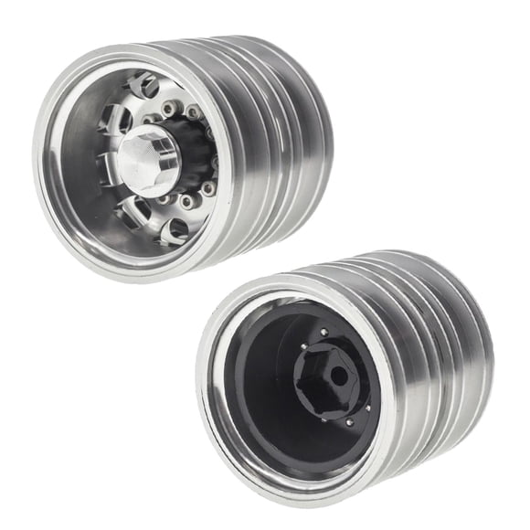 Milaget RC Car Metal Wheel Rim Hub 10 Spoke for 1:14 RC Climbing Trailer Cargo Truck Hobby Car DIY Assembly Modification Vehicle Model rear