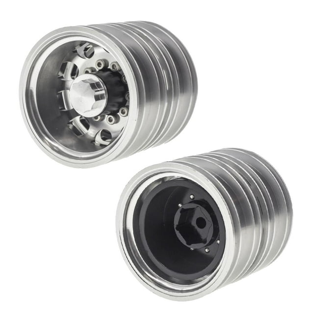 Milaget RC Car Metal Wheel Rim Hub 10 Spoke for 1:14 RC Climbing Trailer Cargo Truck Hobby Car DIY Assembly Modification Vehicle Model rear