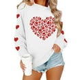 thumbnail image 6 of Ailaofu Women Valentine's Sweatshirt Love Heart Print Pullover Tops Loose Casual Cute Valentines Gift Long Sleeve Sweatshirt, 6 of 6