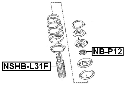 FEBEST NSHB-L31F Front Shock Absorber Boot 