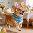 thumbnail image 4 of NWOKYZGH Set of 2 Easter Costume Bunny Ears Headband Cute Bandana Funny Easter Puppy Toy Kit Outfit Eggs Scarf Bibs for Holiday Pet Puppy Party Accessory, 4 of 6