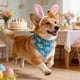 thumbnail image 4 of Bufanda de Pascua para mascotas, diadema para perro y conejo estampada con huevos de colores, babero para perro, decoración festiva, adecuada para gatos, perros y gansos, diadema de poliéster para mas, 4 of 6