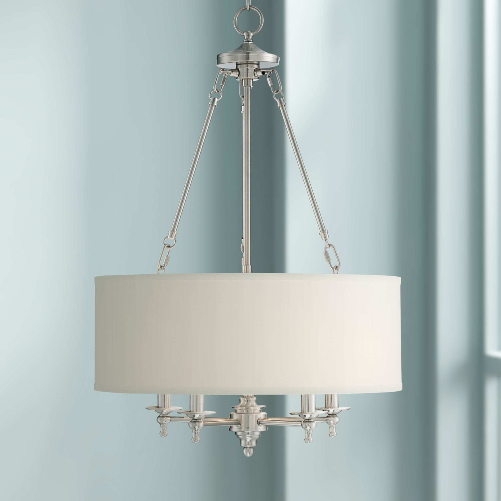 Possini Euro Design Kinney 19 1 4 W Brushed Nickel Possini Euro Design Kinney 19 1 4 W Brushed Nickel Pendant Light Com