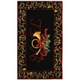 thumbnail image 5 of SAFAVIEH Chelsea Festive Noel Holiday Wool Area Rug, Black, 4' x 4' Octagon, 5 of 7