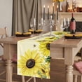 thumbnail image 2 of Table Runners 90 Inches Long Dress Scarves, Sunflowers Farmhouse Coffee/Dining/Kitchen Table Runner for Living Room, Spring Botanical Watercolor Blossom Flowers 13x90 Inch, 2 of 9