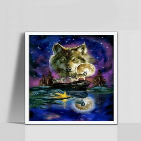 12 12 Diy 5d Frameless Wolf Full Drill Diamond Painting Canvas Wall Art Prints Pictures Wall Paintings Room Paintings Bedroom Decoration Home Decor