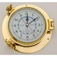 thumbnail image 3 of Nagina International 9" Diameter Solid Brass Porthole Tide Clock., 3 of 3