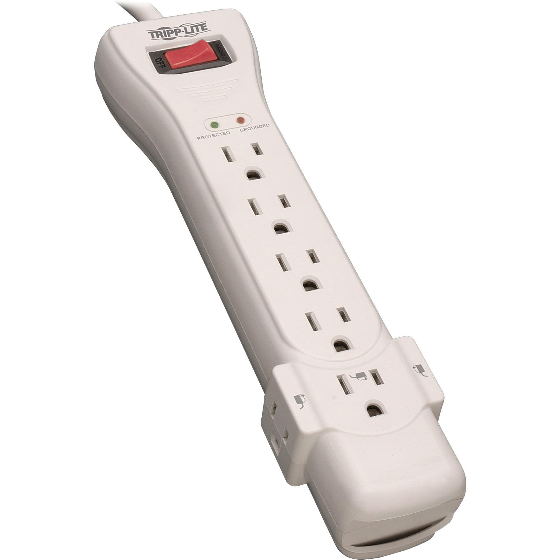 Tripp Lite, TRPSUPER7, 7Outlet Super Surge Protector, 1 Each, Gray