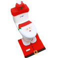 thumbnail image 1 of Coxeer Toilet Tank Cover Set Soft 3PCS Bathroom Cover Set Bath Lid Cover for Christmas, 1 of 10