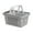 Grey, variant on Army Green Plastic Shopping Basket With Handle 5.7 Liter Capacity Foldable Design For Grocery Store Market Home Organization And Storage Lightweight And Durable