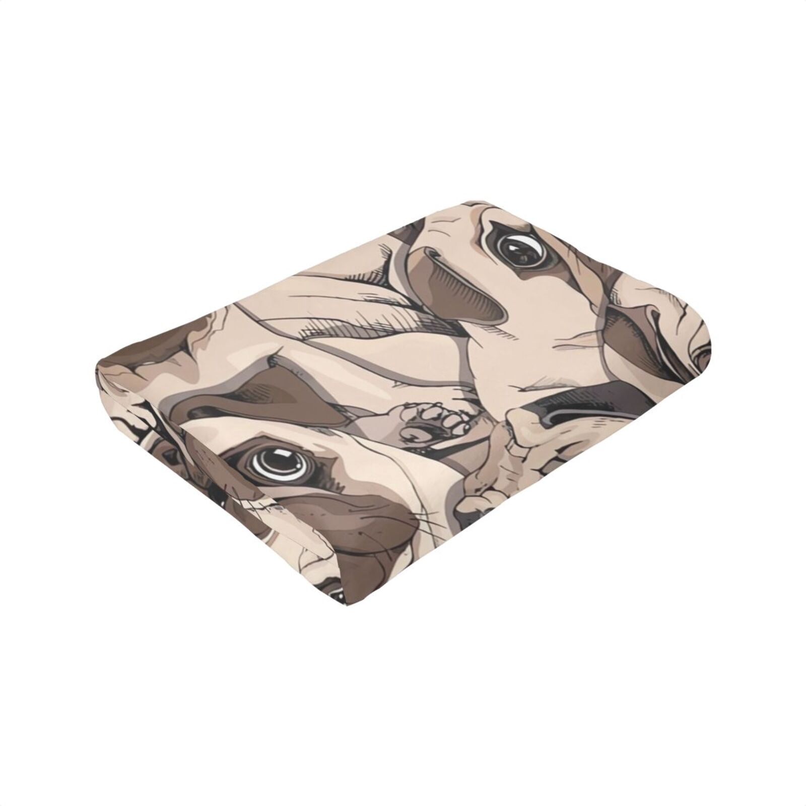 Wijzvio Pug Dog Throw Blanket Soft Fuzzy Fleece Blanket For Couch Bed Living Room Decoration 50"X40"