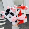 thumbnail image 4 of 3D Cute for iPhone 13 Case Plush Furry Fuzzy for Women Fuzzy Fluffy Cartoon Cow Fur Hair Girly Protection Cover for iPhone 13 Phone Case Black, 4 of 7