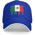 thumbnail image 1 of Mexico Cup26 hat Mexican Flag Soccer Football Supporters Baseball Cap, 1 of 6