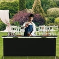 thumbnail image 2 of Gymax Portable Bar Table Folding Camping Table w/ Aluminum Alloy Frame 2-Tier Shelves, 2 of 10