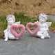 thumbnail image 1 of Estatua De Ángel De 2 Uds, Exquisita Corona De Amor En Forma De Corazón, Estatua De Ángel Rosa, Figura De Querubín Rosa, Decoración Del Día De San Valentín Muyoka Hogar, 1 of 6