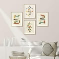 thumbnail image 2 of PixonSign Framed Wall Art, Mid-Century Modern 1960s Vintage Nordic Polygons Posters, Set of 4 Abstract Geometric Prints Colorful Wall Decor, Contemporary Wall Décor for Bedroom -11"x14" Natural, 2 of 5