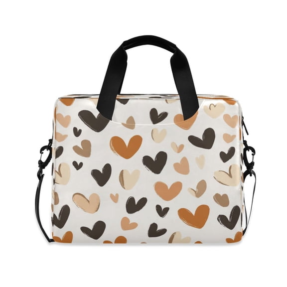 16inch Laptop Briefcase, Business Laptop Bag with Detachable Strap & Padded Compartment, Water-Resistant Polyester,Leopard Print
