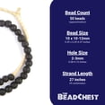 thumbnail image 3 of The Bead Chest African Recycled Glass Beads – Handmade in Ghana – Black 11mm Strand for Jewelry Making, Crafts, and Home Decor I Approximately 50 Beads, 3 of 3