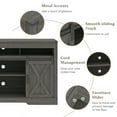 thumbnail image 2 of CozyHome Farmhouse TV Stand With Storage, Sliding Bar Door Cabinet TV Storage Cabinet Sideboard, Dark Gray, 2 of 9