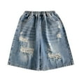 thumbnail image 6 of LUOGENLI Boys Jeans Size 16 Black Kids Casual Ripped Denim Shorts (1 12 Years) Boys Jeans Size 12 Long Blue 1-2 Years, 6 of 6