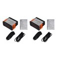 thumbnail image 1 of 2X ETC-974 Mini Temperature Controller Refrigerator Thermostat Regulator Thermoregulator Thermocouple NTC Dual Sensor,2 x Temperature Controller 2 x NTC probe 2 x PTC probe,Black&Red, 1 of 6